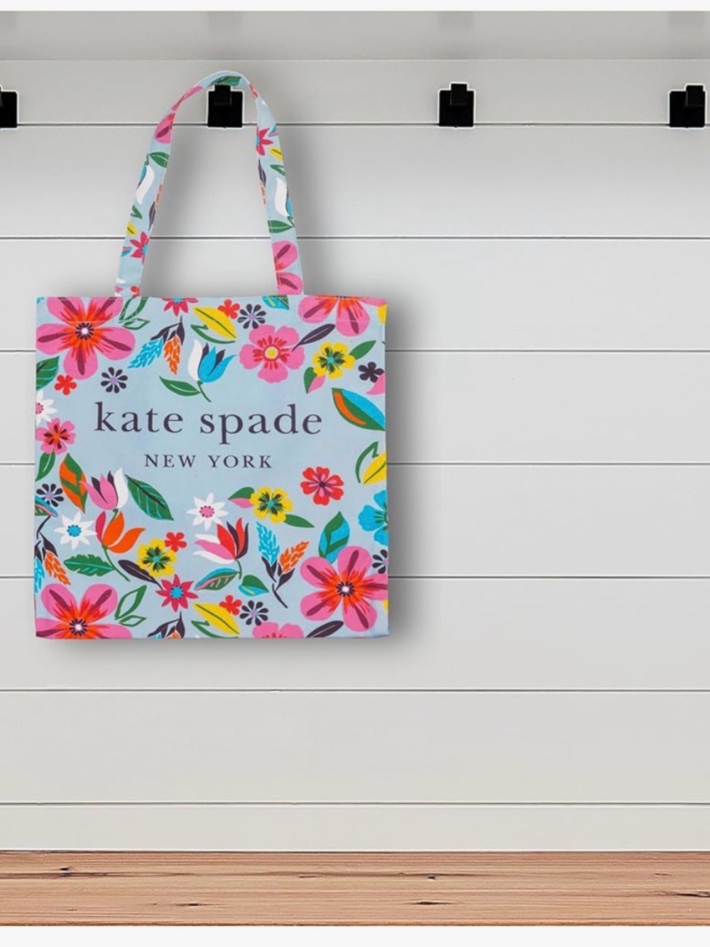 Kate Spade Floral Multicolor Light Blue Tote - Safari NWT